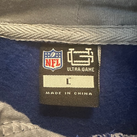 Blue and white Indianapolis Colts Embroidered NFL Team Hoodie - Picture 7 of 11